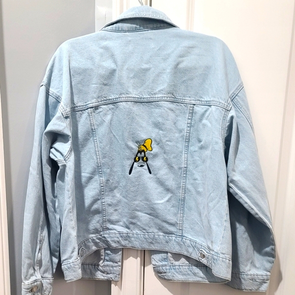 Disney Jackets & Blazers - Disney Lightning Goofy Embroidered Oversized Denim Jacket
